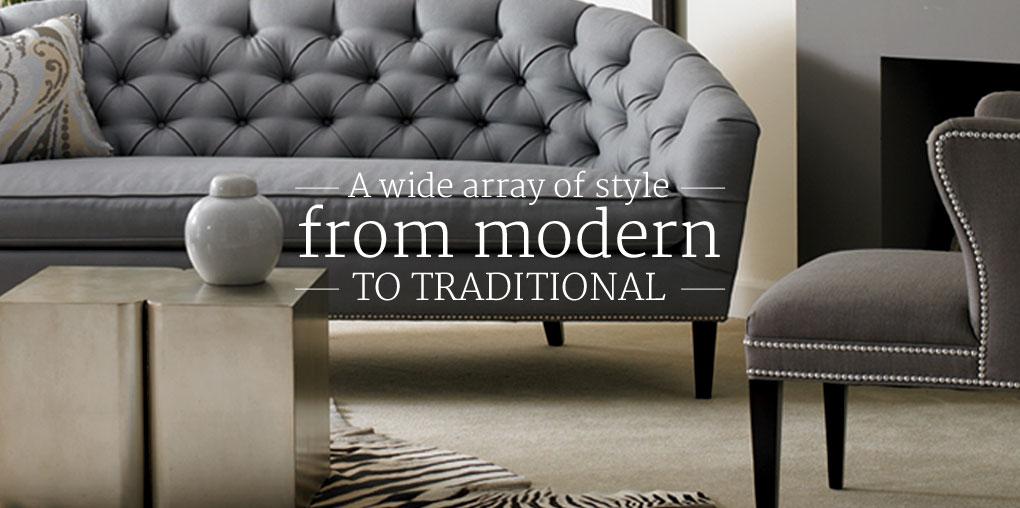 Sherrill furniture's line spans every style from modern to traditional.